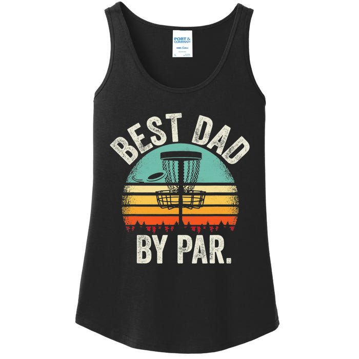 Never Underestimate The Old Guy Funny Disc Golf Dad Frisbee Ladies Essential Tank