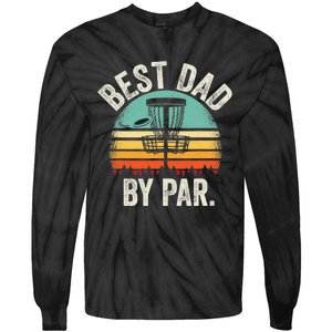 Never Underestimate The Old Guy Funny Disc Golf Dad Frisbee Tie-Dye Long Sleeve Shirt