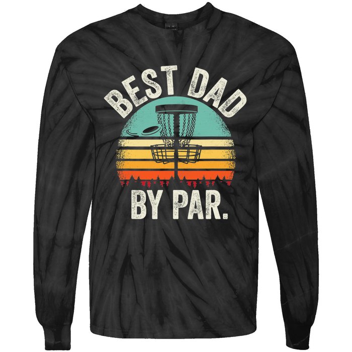 Never Underestimate The Old Guy Funny Disc Golf Dad Frisbee Tie-Dye Long Sleeve Shirt