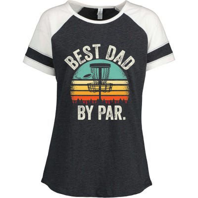 Never Underestimate The Old Guy Funny Disc Golf Dad Frisbee Enza Ladies Jersey Colorblock Tee