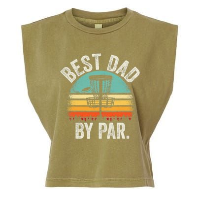 Never Underestimate The Old Guy Funny Disc Golf Dad Frisbee Garment-Dyed Women's Muscle Tee