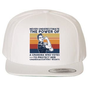 Never Underestimate The Power Of A Grandma Who Votes Wool Snapback Cap