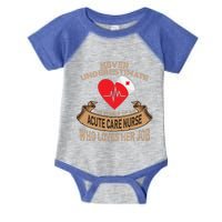 Never Underestimate The Power Of An Acute Care Nurse Funny Gift Infant Baby Jersey Bodysuit