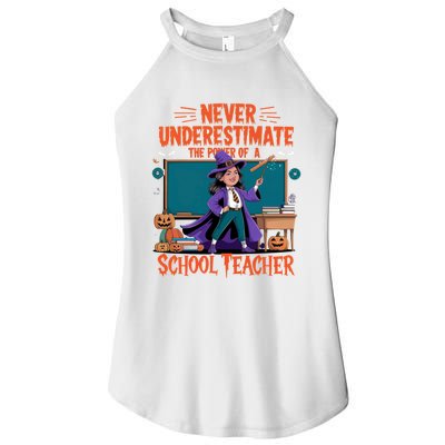 Never Underestimate The Power Of A Teacher Halloween 2024 Women’s Perfect Tri Rocker Tank