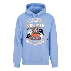 Never Underestimate The Power Of A Teacher Halloween 2024 Unisex Surf Hoodie