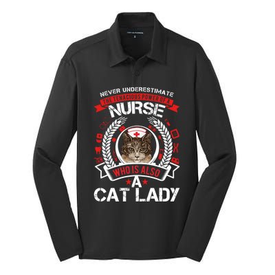 Never Underestimate The Tenacious Power Of A Nurse Gift Silk Touch Performance Long Sleeve Polo