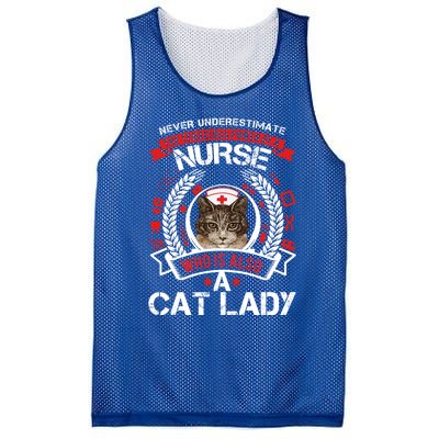 Never Underestimate The Tenacious Power Of A Nurse Gift Mesh Reversible Basketball Jersey Tank