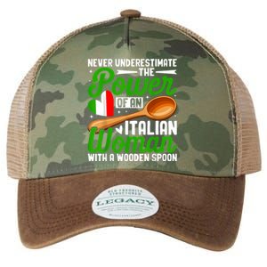 Never Underestimate The Power Of An Italian Woman Legacy Tie Dye Trucker Hat