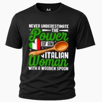 Never Underestimate The Power Of An Italian Woman Cooling Performance Crew T-Shirt