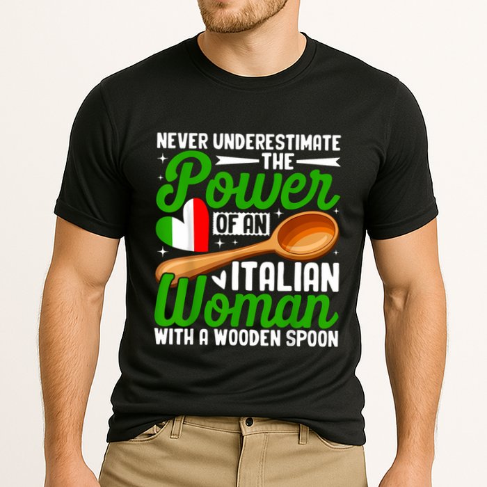 Never Underestimate The Power Of An Italian Woman Cooling Performance Crew T-Shirt