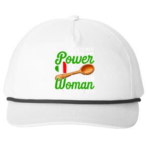 Never Underestimate The Power Of An Italian Woman Snapback Five-Panel Rope Hat