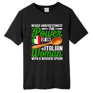 Never Underestimate The Power Of An Italian Woman Tall Fusion ChromaSoft Performance T-Shirt