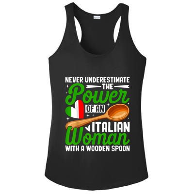Never Underestimate The Power Of An Italian Woman Ladies PosiCharge Competitor Racerback Tank