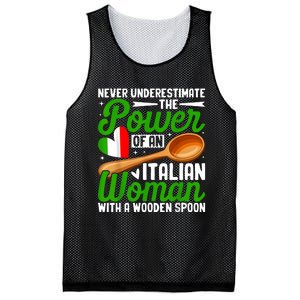 Never Underestimate The Power Of An Italian Woman Mesh Reversible Basketball Jersey Tank