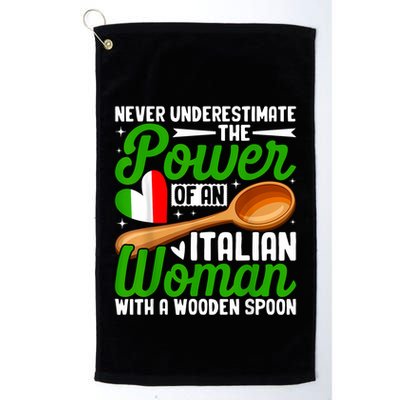 Never Underestimate The Power Of An Italian Woman Golf Towel