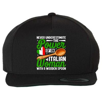 Never Underestimate The Power Of An Italian Woman Wool Snapback Cap