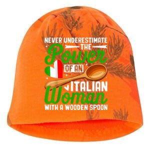 Never Underestimate The Power Of An Italian Woman Kati - Camo Knit Beanie