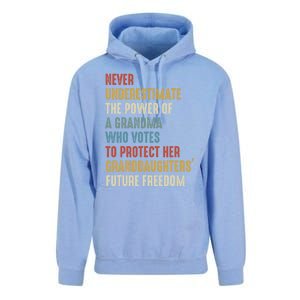 Never Underestimate The Power Of A Grandma Who Votes Unisex Surf Hoodie