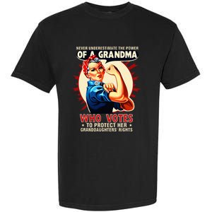 Never Underestimate The Power Of A Grandma Who Votes Graphic Garment-Dyed Heavyweight T-Shirt