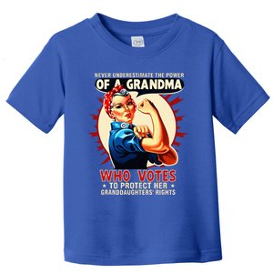 Never Underestimate The Power Of A Grandma Who Votes Graphic Toddler T-Shirt