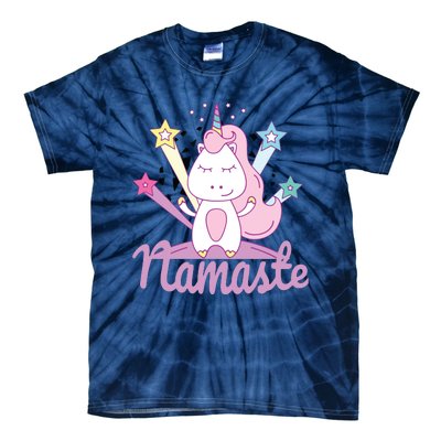 Namaste Unicorn Tee For Kids Girls Yoga Tie-Dye T-Shirt