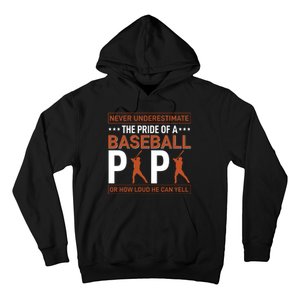 Never Underestimate The Pride Of A Baseball Papa Hoodie