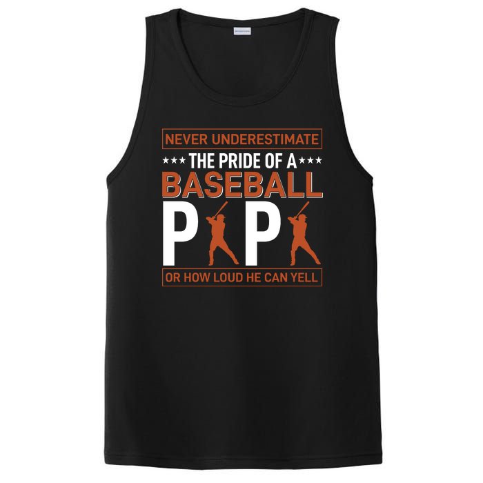 Never Underestimate The Pride Of A Baseball Papa PosiCharge Competitor Tank