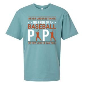 Never Underestimate The Pride Of A Baseball Papa Sueded Cloud Jersey T-Shirt