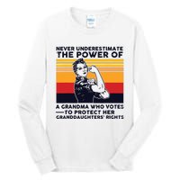 Never Underestimate The Power Of A Grandma Who Votes Tall Long Sleeve T-Shirt