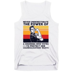 Never Underestimate The Power Of A Grandma Who Votes Tank Top