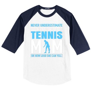 Never Underestimate The Pride Of A Tennis Mom Baseball Sleeve Shirt