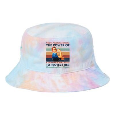 Never Underestimate The Power Of A Grandma Who Votes Tie Dye Newport Bucket Hat