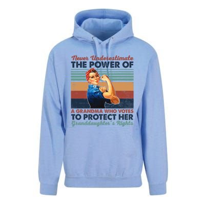 Never Underestimate The Power Of A Grandma Who Votes Unisex Surf Hoodie