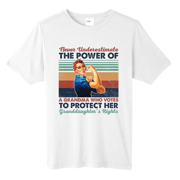 Never Underestimate The Power Of A Grandma Who Votes Tall Fusion ChromaSoft Performance T-Shirt