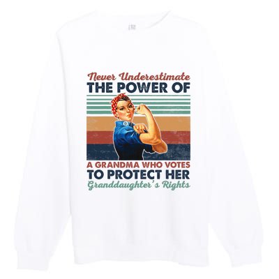 Never Underestimate The Power Of A Grandma Who Votes Premium Crewneck Sweatshirt