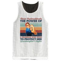 Never Underestimate The Power Of A Grandma Who Votes Mesh Reversible Basketball Jersey Tank