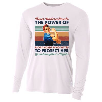 Never Underestimate The Power Of A Grandma Who Votes Cooling Performance Long Sleeve Crew