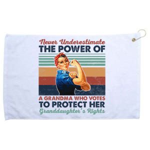 Never Underestimate The Power Of A Grandma Who Votes Grommeted Golf Towel