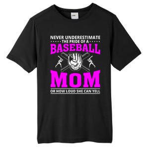 Never Underestimate The Pride Of A Baseball Mom Tall Fusion ChromaSoft Performance T-Shirt