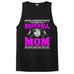 Never Underestimate The Pride Of A Baseball Mom PosiCharge Competitor Tank