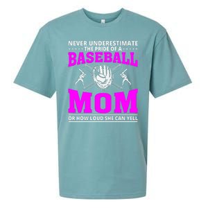 Never Underestimate The Pride Of A Baseball Mom Sueded Cloud Jersey T-Shirt