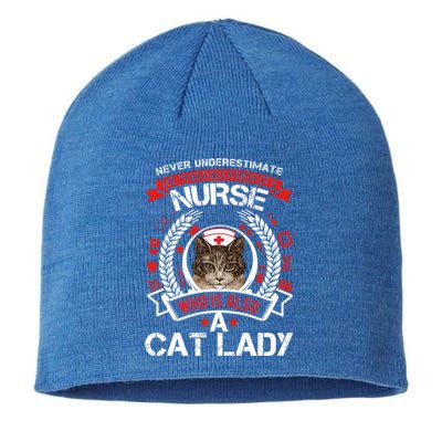 Never Underestimate The Tenacious Power Of A Nurse Great Gift Sustainable Beanie