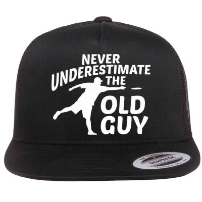 Never Underestimate The Old Guy Retron Vintage Disc Golf Flatbill Hat