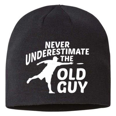 Never Underestimate The Old Guy Retron Vintage Disc Golf Sustainable Beanie