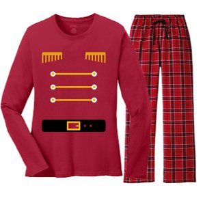 Nutcracker Uniform Toys Soldier Christmas Women's Long Sleeve Flannel Pajama Set 