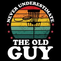 Never Underestimate The Old Guy Funny Disc Golf Frisbee Gift Impact Tech Backpack