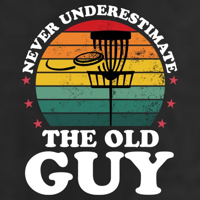 Never Underestimate The Old Guy Funny Disc Golf Frisbee Gift Hat