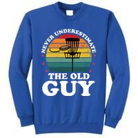 Never Underestimate The Old Guy Funny Disc Golf Frisbee Gift Sweatshirt