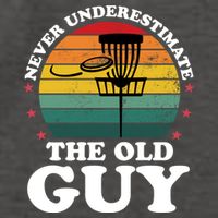 Never Underestimate The Old Guy Funny Disc Golf Frisbee Gift Vector Backpack