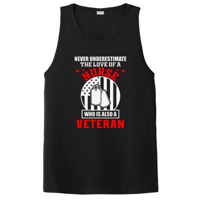 Never Underestimate The Love Of A Nurse Veteran PosiCharge Competitor Tank